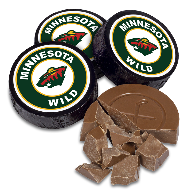 Minnesota Wild chocolate hockey pucks view image