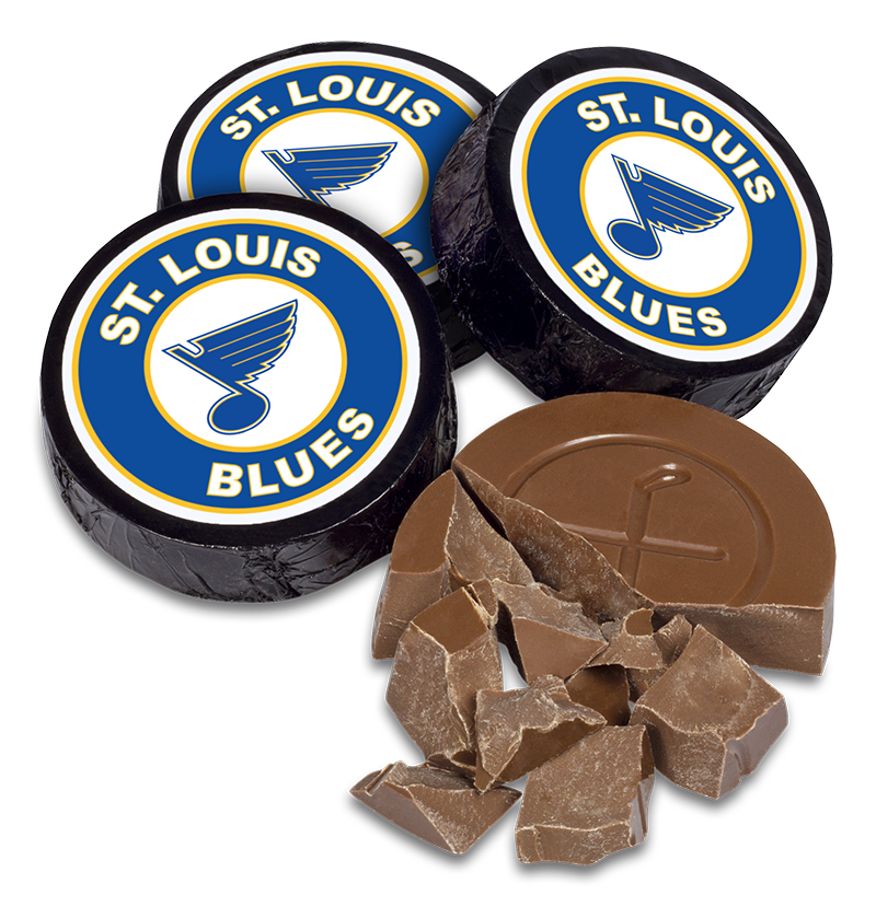 St. Louis Blues chocolate hockey pucks view image