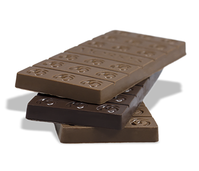 unwrapped classic chocolate bars