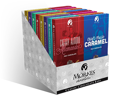 display box for morkes classic chocolate bars