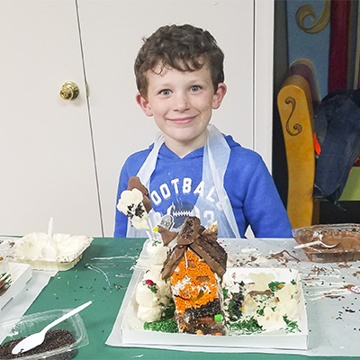 boy attending a candy camp