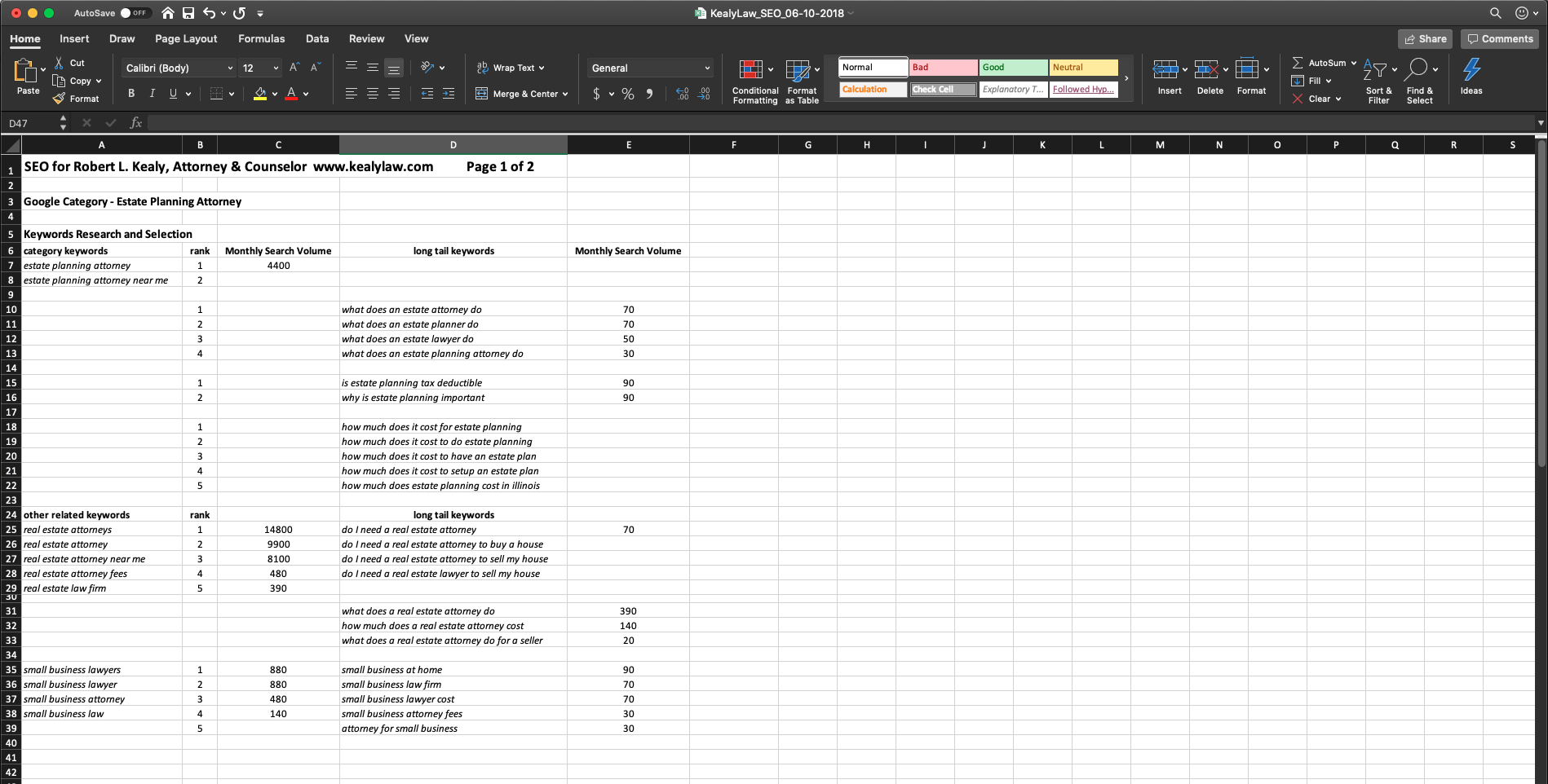 Search Engine Results Page