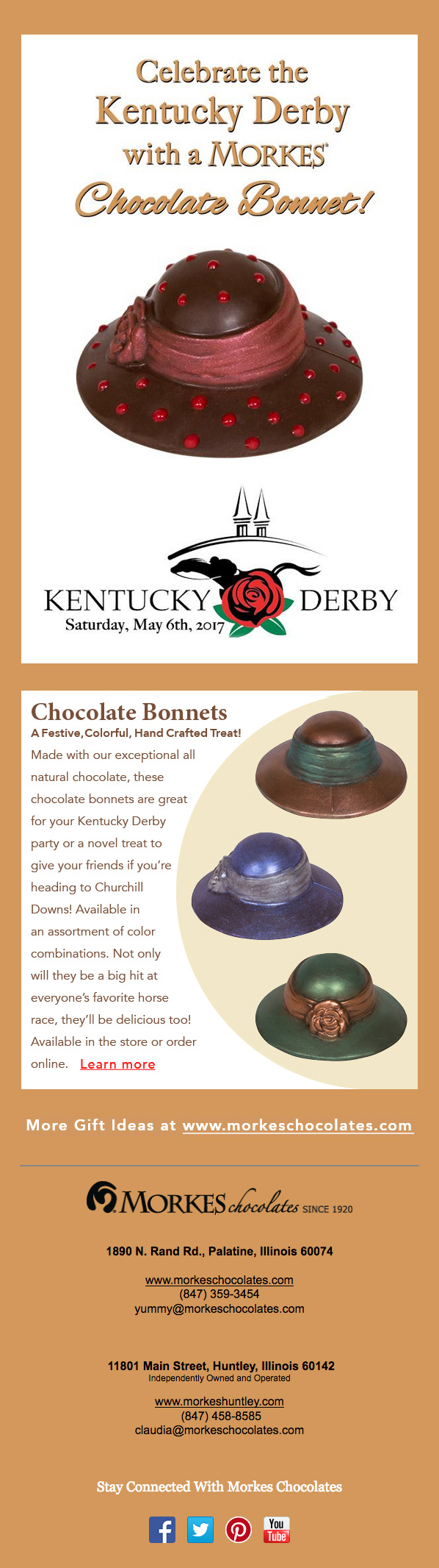 Kentucky Derby bonnets email marketing made with Constant Contact view image