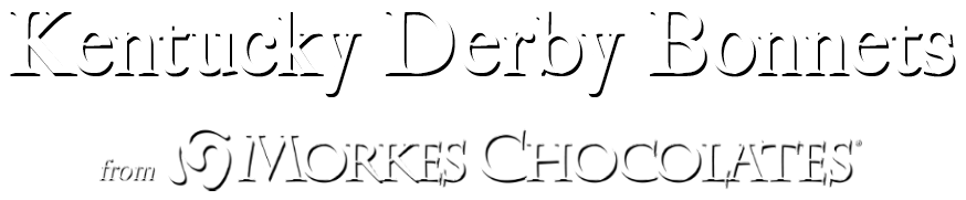 page title Kentucky Derby bonnets from Morkes Chocolates