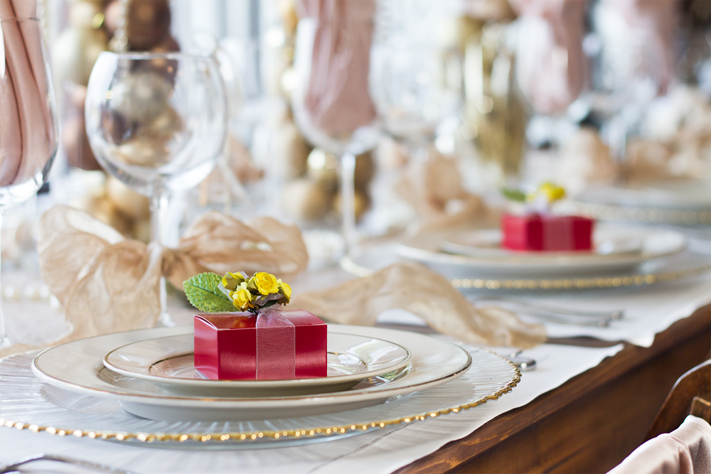 wedding favor on place setting view image